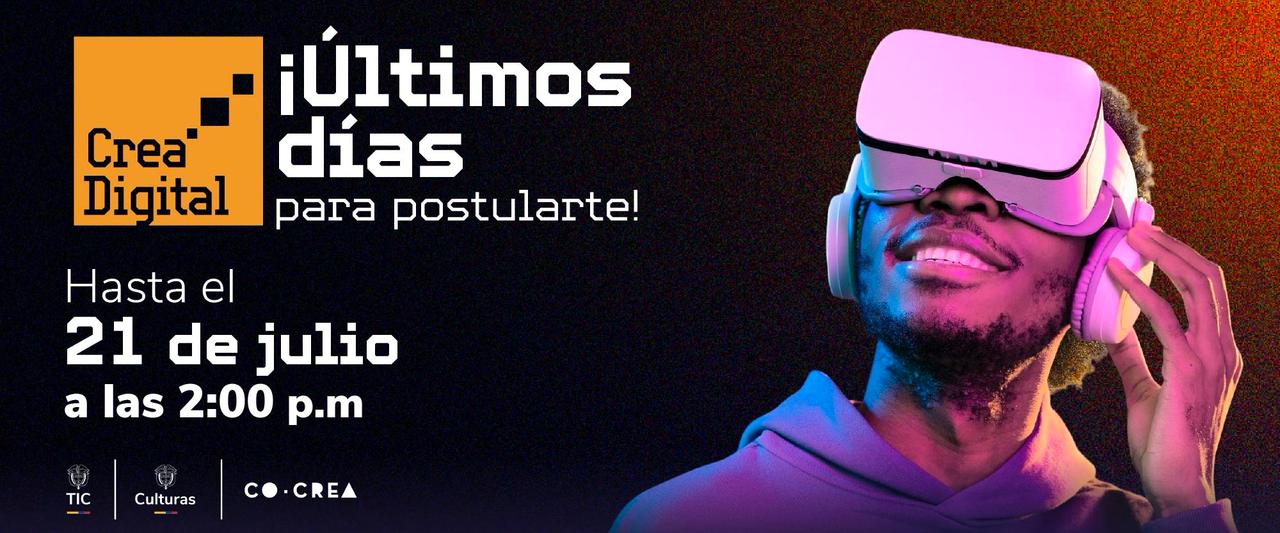 Imagen diseñada para convocatoria Crea Digital 2025