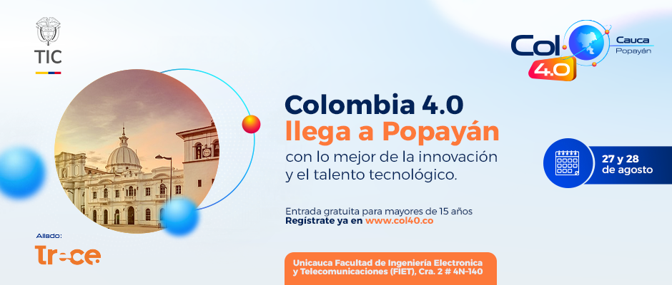 Imagen diseñada Colombia 4.0 Popayán Imagen diseñada Colombia 4.0 Popayán