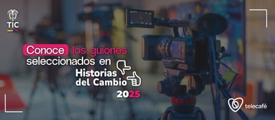 Imagen diseñada con foto de una cámara y texto sobre los guiones seleccionados