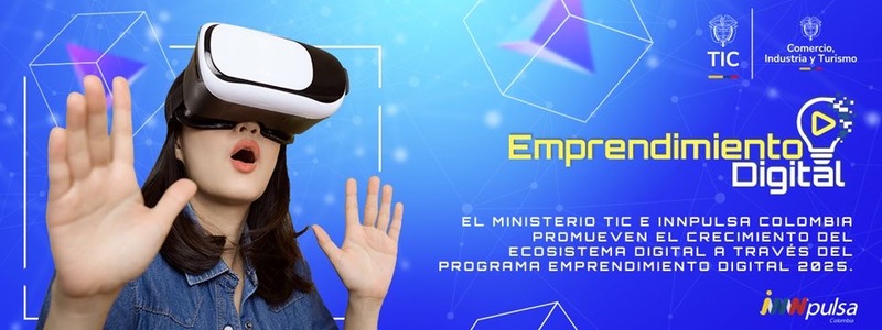 Imagen diseñada con una mujer usando una gafas de realidad virtual