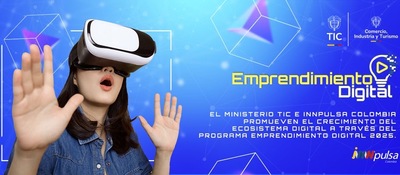 Imagen diseñada con una mujer usando una gafas de realidad virtual