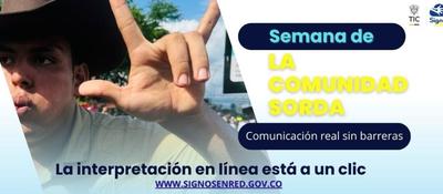 Imagen diseñada en homenaje a la Semana Internacional de las Personas Sordas