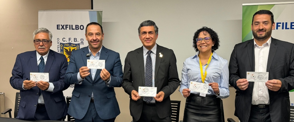 Foto de la ExFilbo realizada en el Club Filatélico de Bogotá