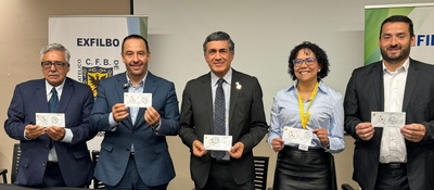 Foto de la ExFilbo realizada en el Club Filatélico de Bogotá