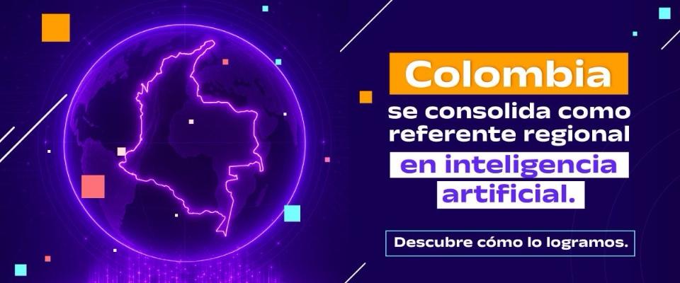 Imagen diseñada destacando a Colombia como referente de IA