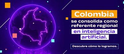 Imagen diseñada destacando a Colombia como referente de IA