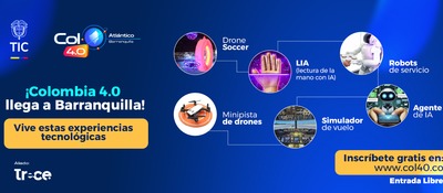 Imagen diseñada invitando a Col40 Barranquilla