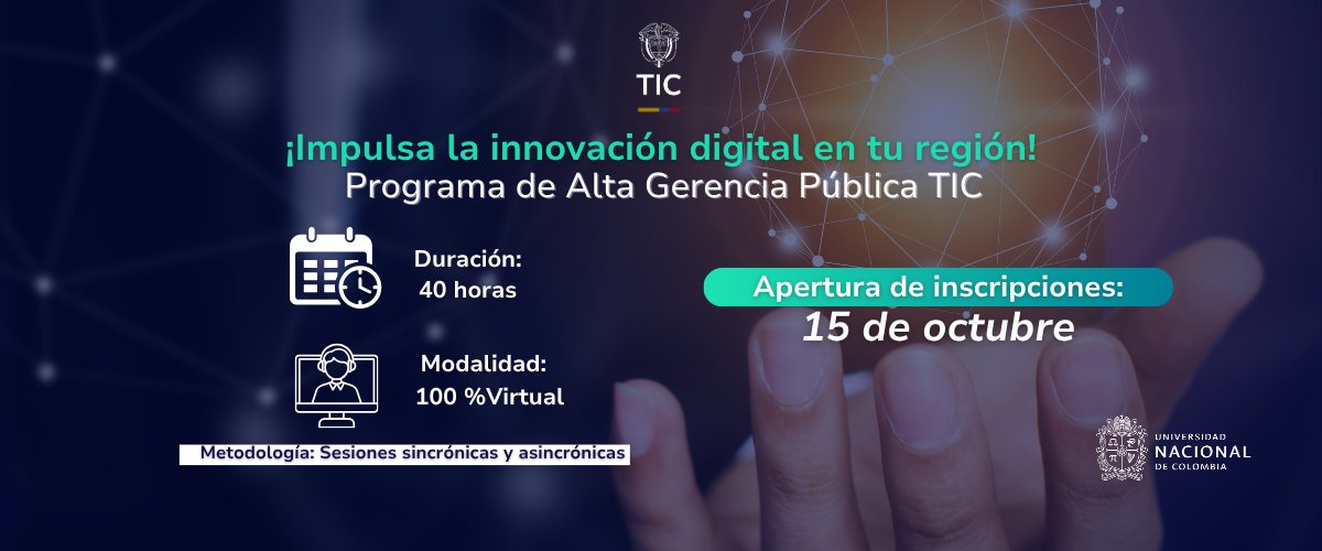 Imagen diseñada con la promoción del Programa de Alta Gerencia Pública TIC