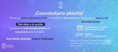 Imagen diseñada con información sobre Datos al Ecosistema 2025