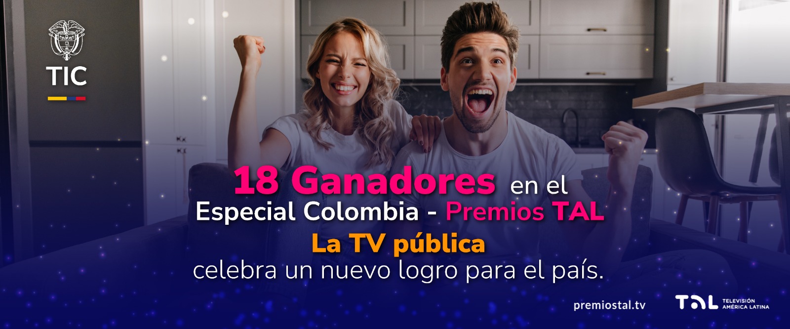 Imagen diseñada en honor a los 18 ganadores del Premios TAL