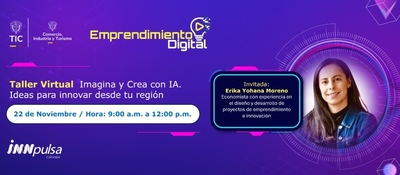 Imagen diseñada con información del taller Imagina y Crea con IA