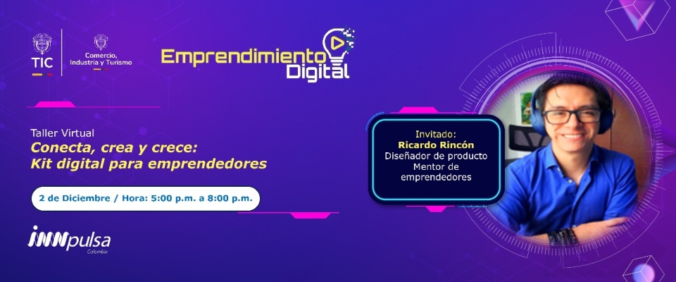 Imagen diseñada con información del taller y foto del speaker