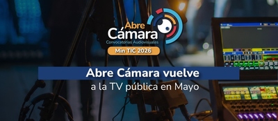 Banner en tonalidad oscura donde se ve una consola de sonido y unas cámaras