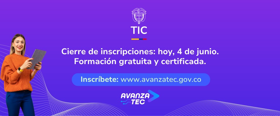 Joven con tableta acompaña anuncio del cierre de inscripciones de AvanzaTEC para formación gratuita y certificada. Joven con tableta acompaña anuncio del cierre de inscripciones de AvanzaTEC para formación gratuita y certificada.