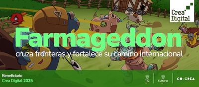 Ilustración de un videojuego colombiano con personajes animados; destaca su llegada al mercado internacional