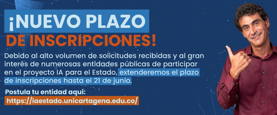 Aviso de ampliación del plazo para IA Para el Estado. Inscripciones abiertas hasta el 21 de junio para entidades públicas