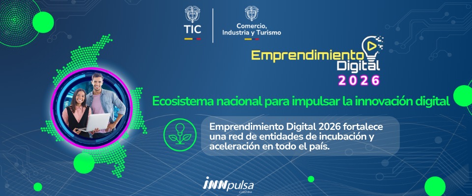 Afiche de Emprendimiento Digital 2026 promueve una red nacional para impulsar innovación y ecosistemas tecnológicos