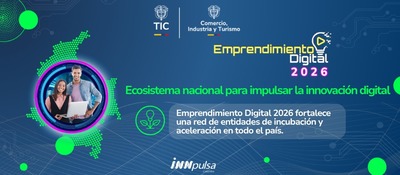 Afiche de Emprendimiento Digital 2026 promueve una red nacional para impulsar innovación y ecosistemas tecnológicos