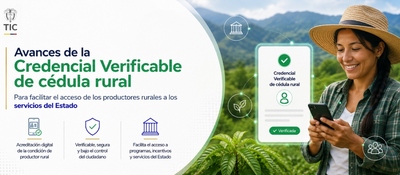 Productora rural usa un celular mientras una credencial verificable digital facilita el acceso a servicios y programas del Estado