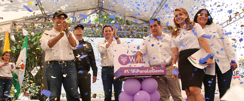 Ministro TIC inaugura Zona Wifi Gratis y el Punto Vive Digital Lab en Magangué
