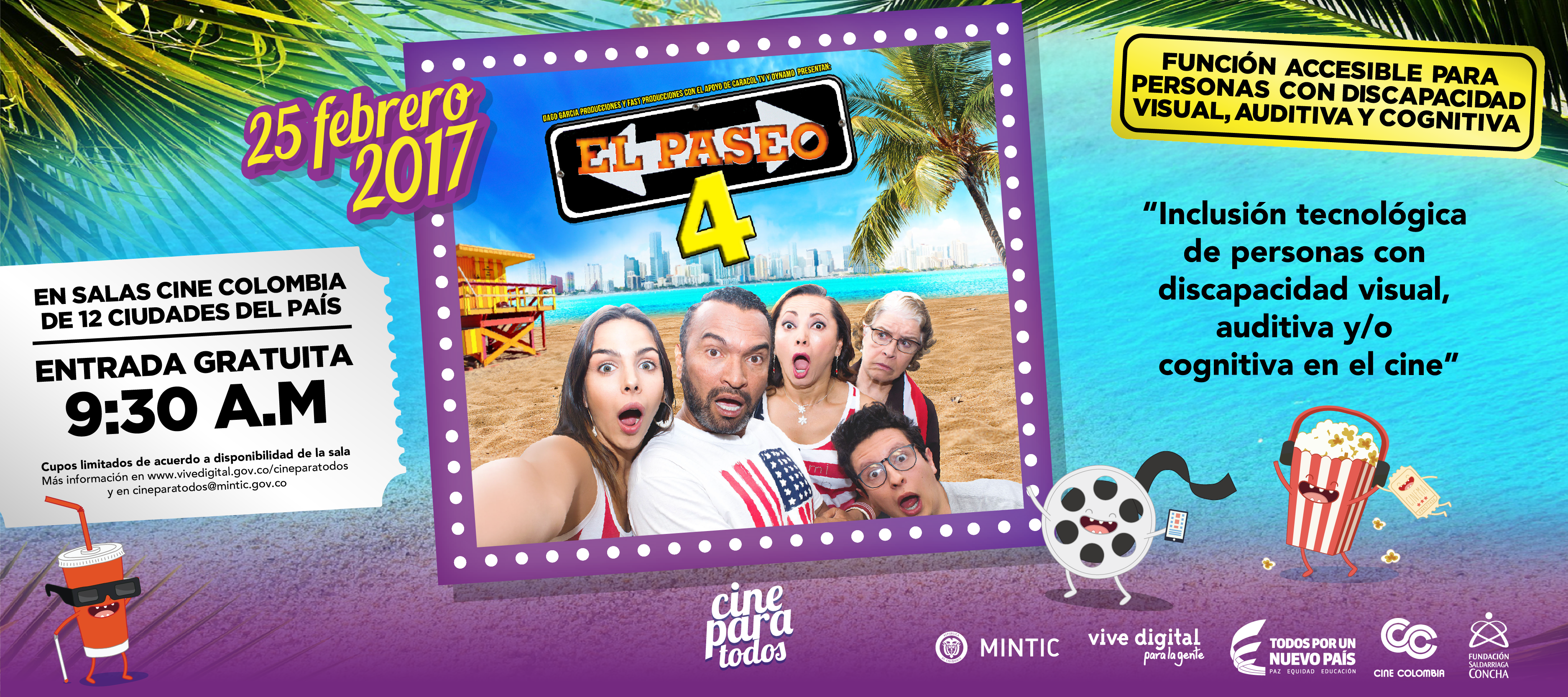 Inicia el ciclo de Cine para Todos el 25 de febrero en la salas de Cine Colombia