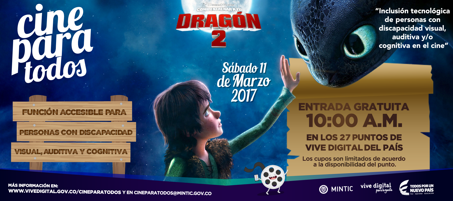 Cómo entrenar a tu Dragón 2 - Cine Para Todos en los Puntos Vive Digital