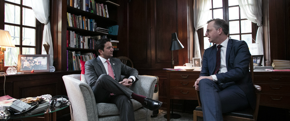 Ministro David Luna y Ministro  de Empresa e Innovación de Suecia Mikael Damberg