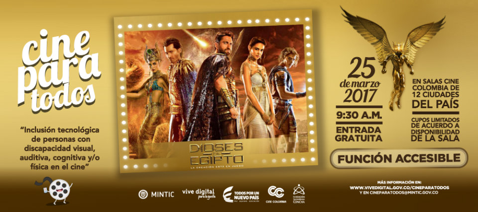 Dioses de Egipto llega a Cine Para Todos el sábado 25 de marzo