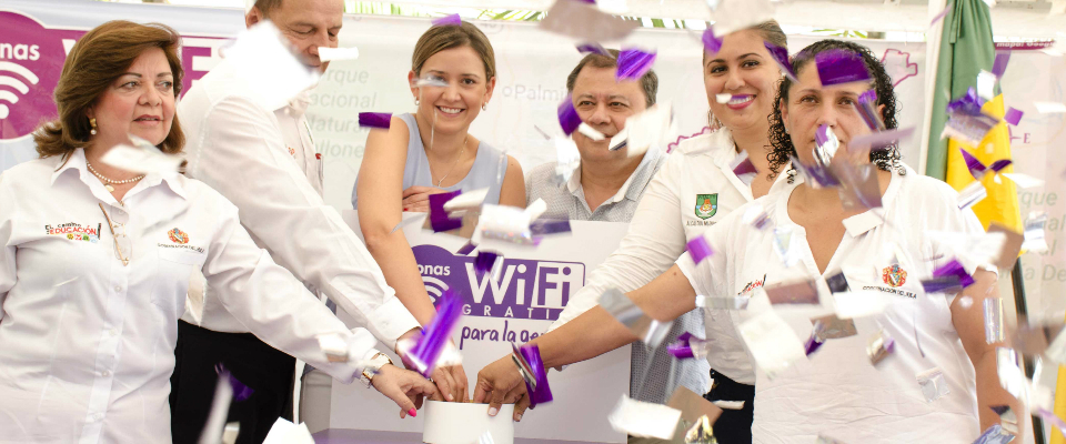 Inauguración zonas WiFi Gratis Huila
