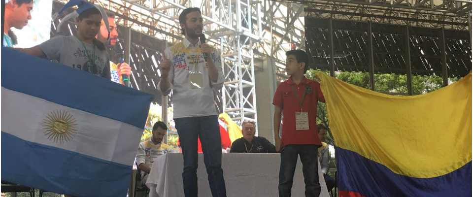 Viceministro TI Daniel Quintero Calle- inauguración del mundial de robótica en Medellín