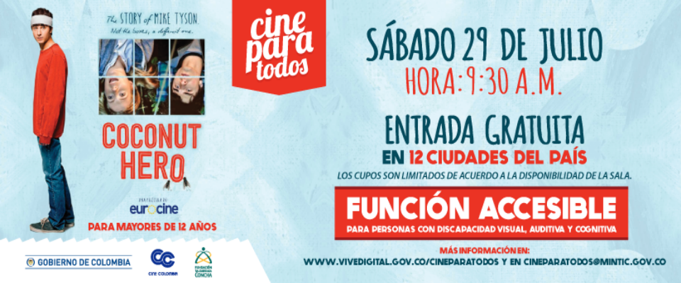 Cine Para Todos presentará la película ‘Coconut Hero’ el sábado 29 de julio