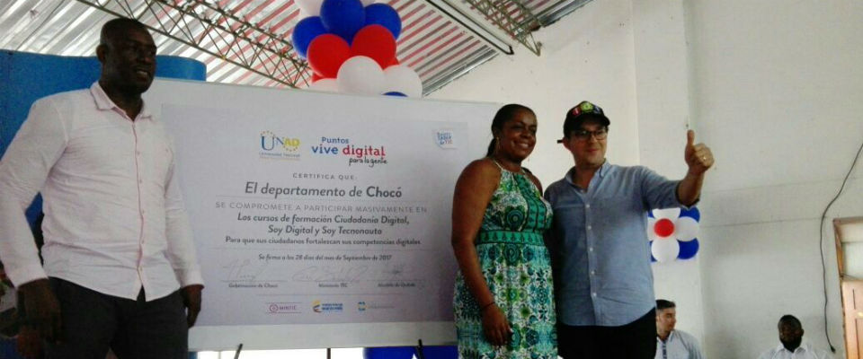Más de 370 ciudadanos se han certificado con los cursos TIC ofrecidos en los Puntos Vive Digital del Chocó