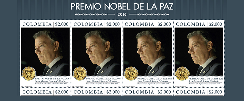 MinTIC emitió estampilla especial en homenaje al “Premio Nobel de Paz, Juan Manuel Santos Calderón”