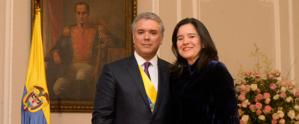 Presidente de Colombia Iván Duque Márquez - Ministra TIC Sylvia Constaín Presidente de Colombia Iván Duque Márquez - Ministra TIC Sylvia Constaín