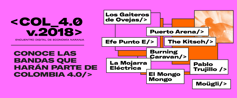 Seleccionadas las nueve bandas musicales que tocarán en Colombia 4.0