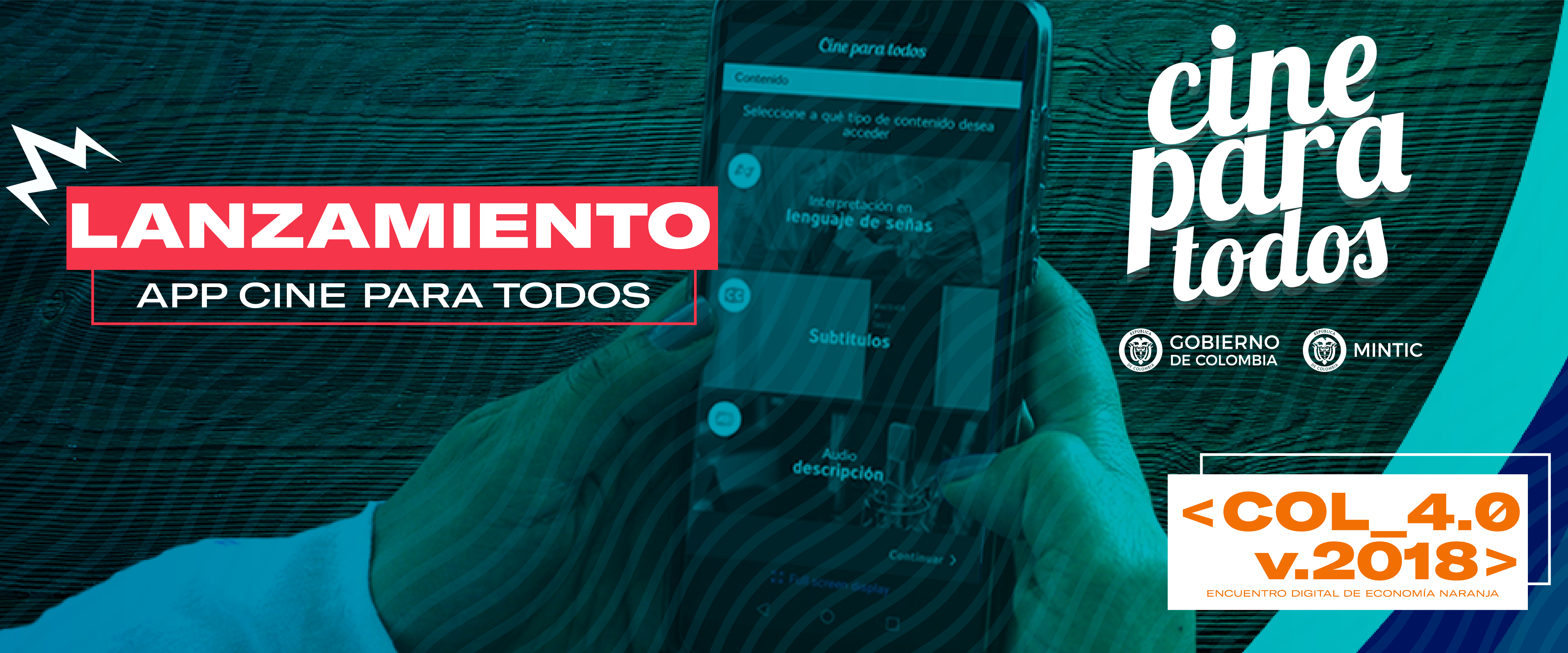 MinTIC presentará la aplicación Cine para Todos en Colombia 4.0