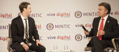 Mark Zuckerberg y Juan Manuel Santos