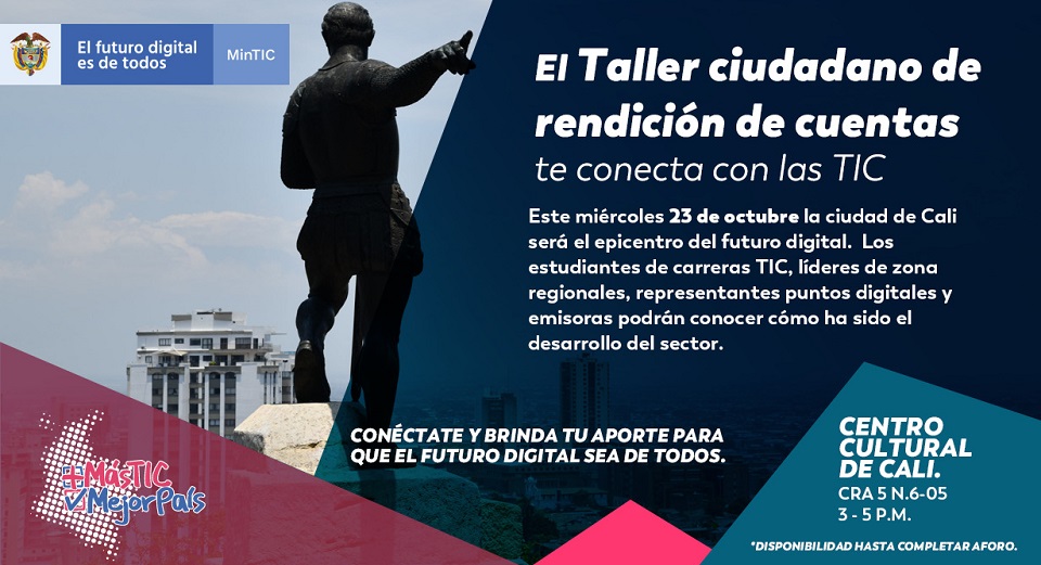 MinTIC realizará “Taller de Rendición de Cuentas” en Cali