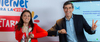 La ministra Karen Abudinen y el presidente de la Bolsa de Valores de Colombia (BVC), Juan Pablo Córdoba.