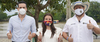 Ministra de las TIC, Karen Abudinen; el gobernador de Córdoba, Orlando Benítez; y el alcalde de Montería, Carlos Ordosgoitia