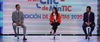 Ministra de las TIC Karen Abudinen junto al viceministro de Conectividad, Iván Mantilla (der), y al viceministro de Transformación Digital, Germán Rueda.