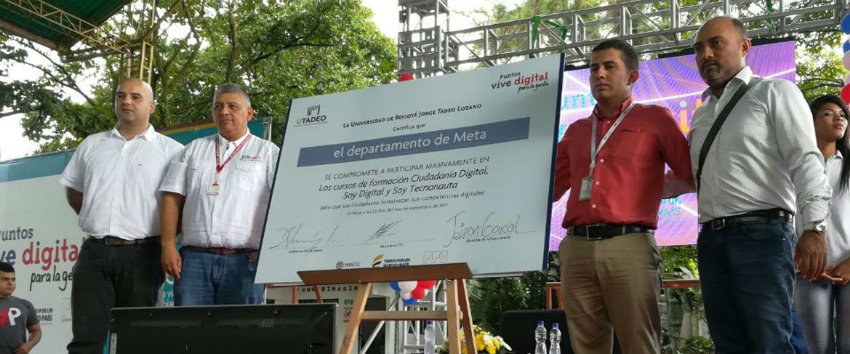 1.703 habitantes del Meta se han certificado en los cursos TIC ofrecidos en los Puntos Vive Digital del departamento