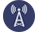ícono antena de radio