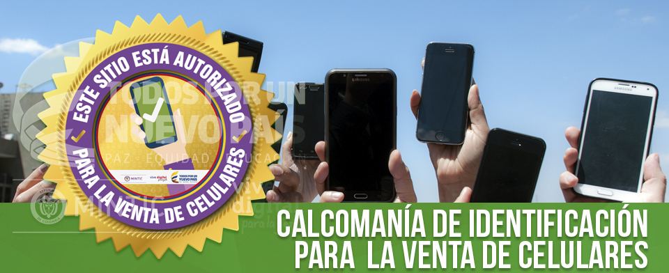 Calcomanía de certificación para venta de celulares
