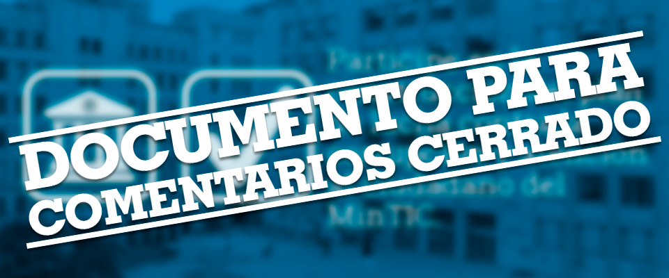 documento cerrado para comentarios